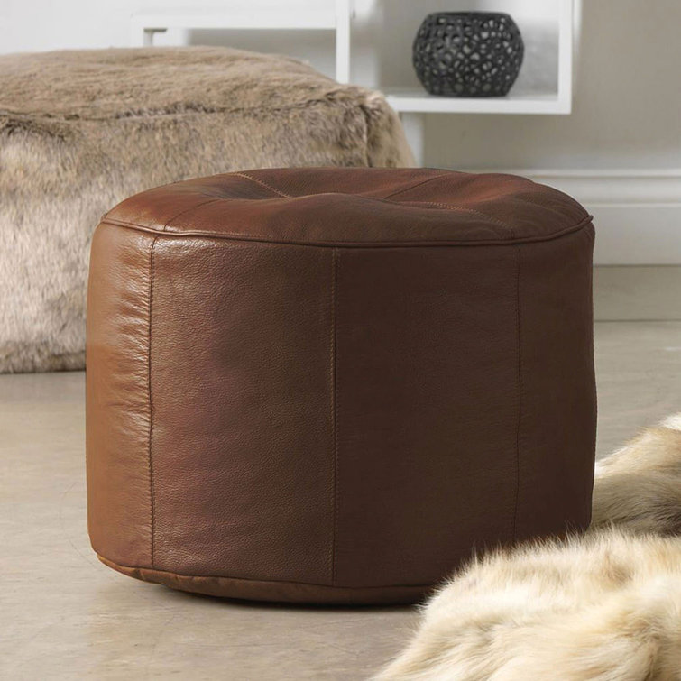 icon Gaylor Large Leather Pouffe
